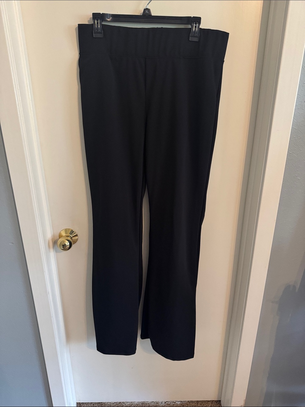The Zigzag Stripe Pull-On Wide Leg Women's Pants - Black